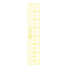 Rastrové pravítko 3x15cm M0315-YW žlté