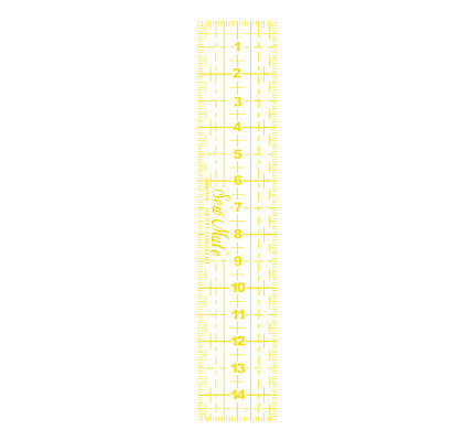 Rastrové pravítko 3x15cm M0315-YW žlté