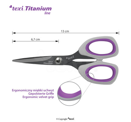 Nůžky s titanem TITANIUM Ti514