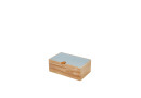 Box-organizér na drobné šijacie potreby drevený svetlý veľ. S s modrým vekom