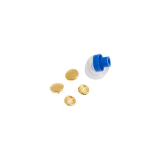 Poťahovacie gombíky + narážač, 11 mm, 7 ks, zlaté farby