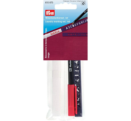 Súprava na značenie bielizne štandard, červené pero, 3 m