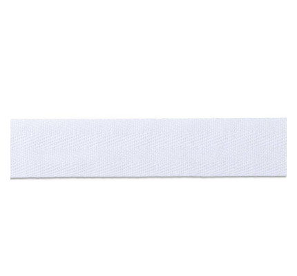 Bavlnená stuha, pevná, 3 m x 20 mm, biela, karta