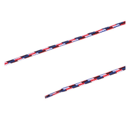 Okrúhle šnúrky outdoorové, 5 x 1200 mm, modré/červené/biele